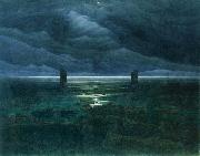 Caspar David Friedrich Seashore by Moonlight USA oil painting artist